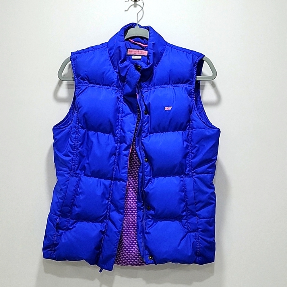 Vineyard Vines Down Vest Size Small Blue